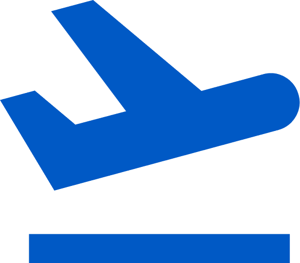 Airplane taking off icon
